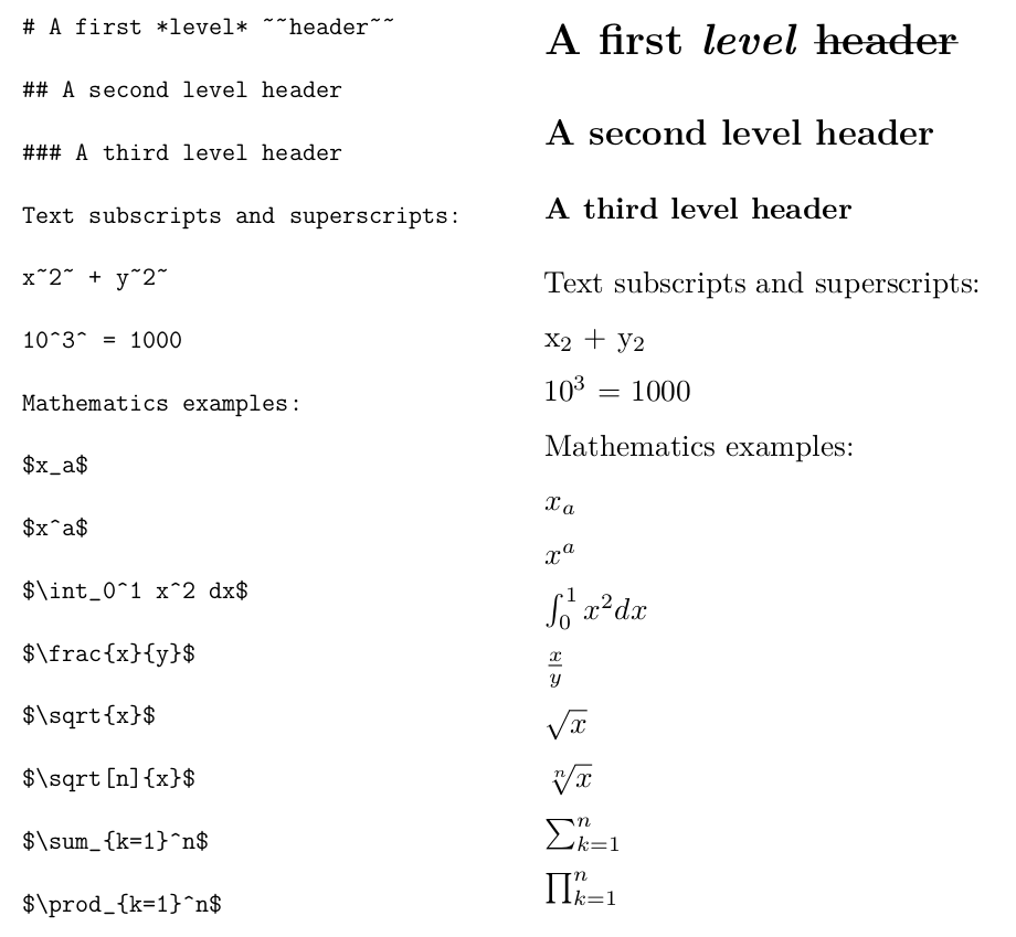 Headers and Some LaTeX in R Markdown.